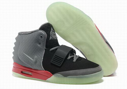 Nike Air Yeezy 2 Mens Grey Black Red Outlet Store